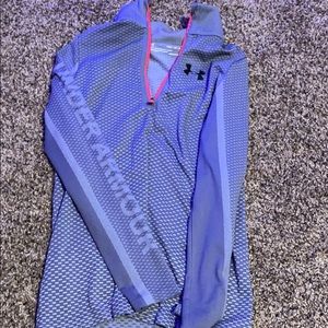 grey under armour quarter zip